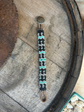 “Black & Turquoise” Beaded Bracelet