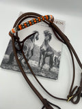 “Go Pokes” Beaded Browband Headstall