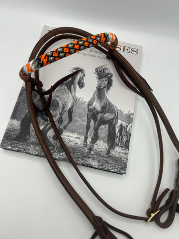 “Go Pokes” Beaded Browband Headstall