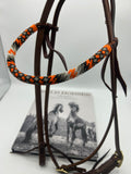 “Go Pokes” Beaded Browband Headstall