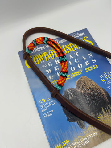 “Cowboys & Indians” Beaded Headstall