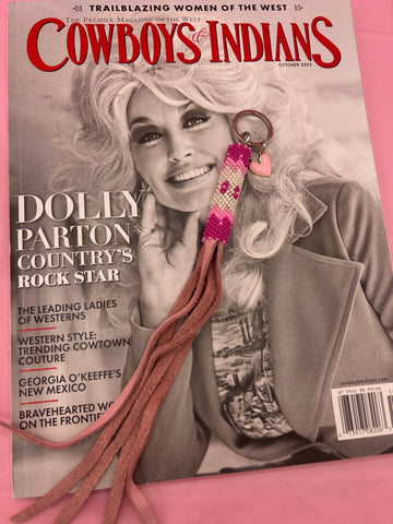 “Pretty in Pink” Beaded Keychain