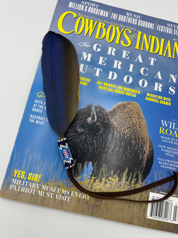 “Cowgirl” Blue Macaw Feather