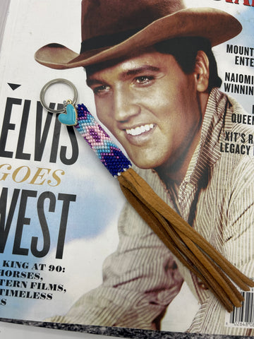 “Cowboy lover” beaded keychain