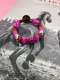 “Pink Mustang” Beaded Bracelet