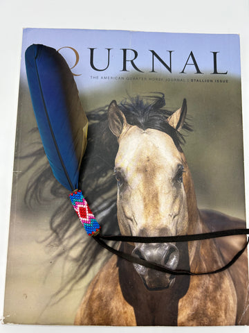 “Wild Horses” Blue Macaw Feather