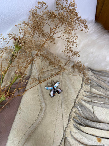 Zuni Multi Inlay Pin/Pendent  1”x1”