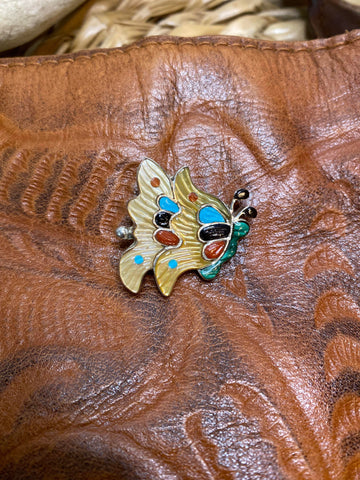 Tamara Pinto Zuni Butterfly Pin/Pendent  1.25”x1.25”